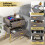 Costway Modern Bedside Table End Table W/ 2 Drawer Charging Station Metal Legs 4