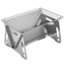 Portable Stainless Steel BBQ Grilling Planks 8.66x6.29x4.92in