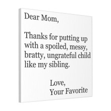 Canvas Print Only Mothers Day Ideas And Funny Mom Christmas Cards Gifts For Christmas Birthday Wall Art Poster Room Decor 18x18 inch No Frame
