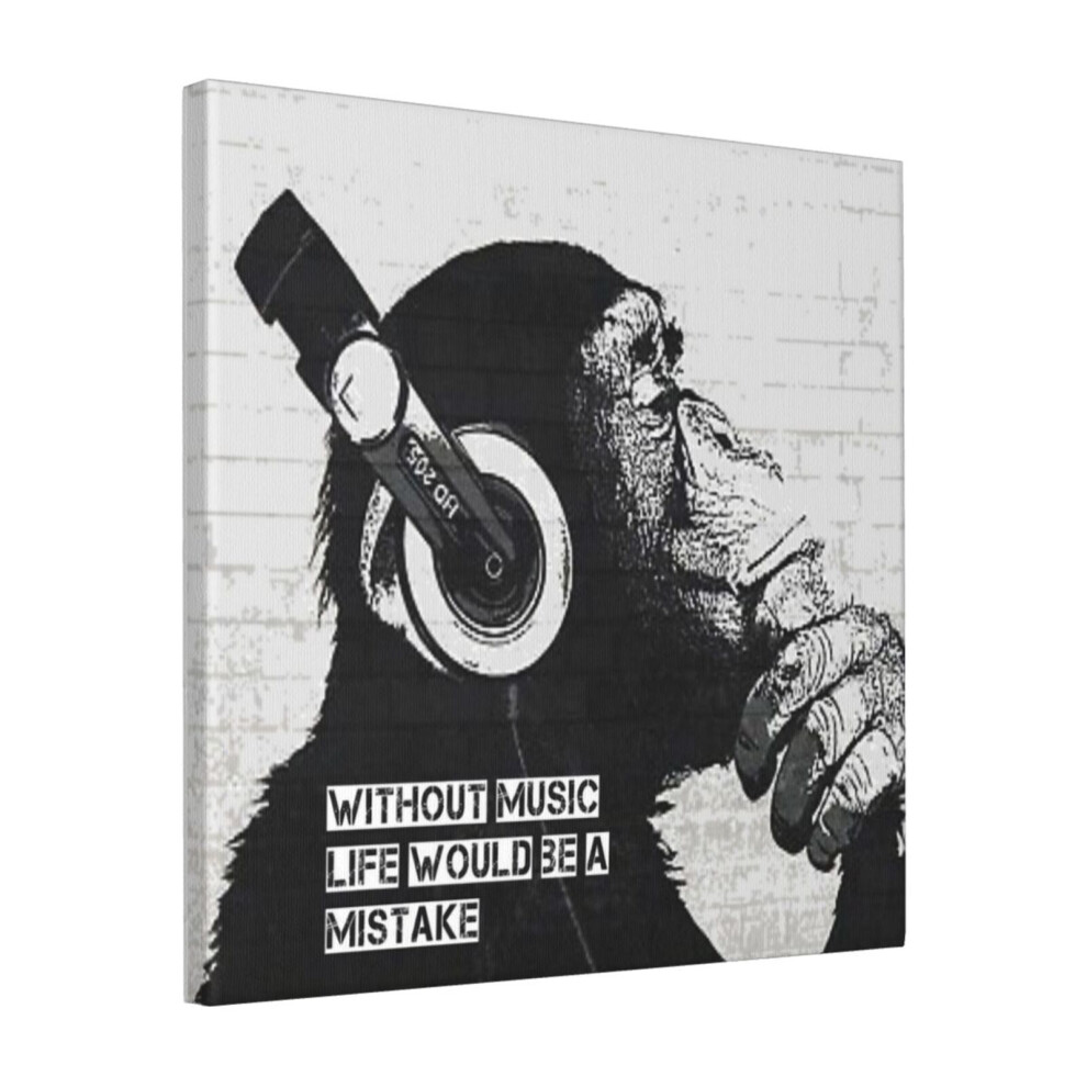 Canvas Print Only Without Music Life Would Be A Mistake Wall Art Poster Room Decor 18x18 inch No Frame-image-OPC-PDPJ8GJ-NEW