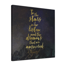 Canvas Print Only To The Stars Who Listen, And The Dreams That Are Answered. - Rhysand Wall Art Poster Room Decor 18x18 inch No Frame