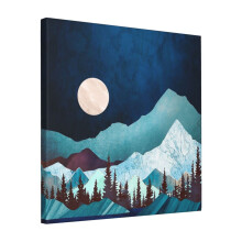 Canvas Print Only Moon Bay Wall Art Poster Room Decor 18x18 inch No Frame
