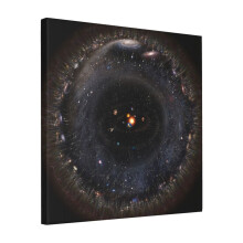 Canvas Print Only Observable Universe Bigger SSystem! (black) Wall Art Poster Room Decor 18x18 inch No Frame