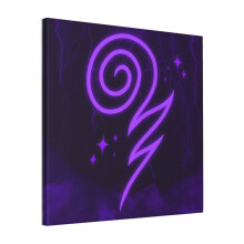 Canvas Print Only Wizard101 - Storm Casting Symbol Wall Art Poster Room Decor 18x18 inch No Frame
