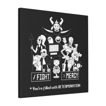 Canvas Print Only Undertale Merchandise Wall Art Poster Room Decor 18x18 inch No Frame