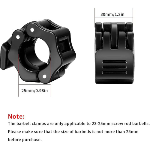 4 Pieces Dumbbell Fasteners, Quick Release For 23-25mm, Dumbbell Quick Release 2