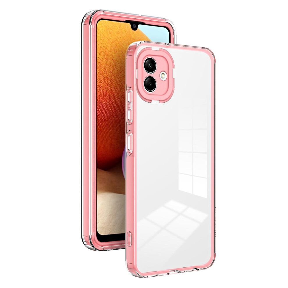 (Pink) Transparent Pc Case For Samsung Galaxy A04 For Samsung Galaxy A04 Pink 9152243232074