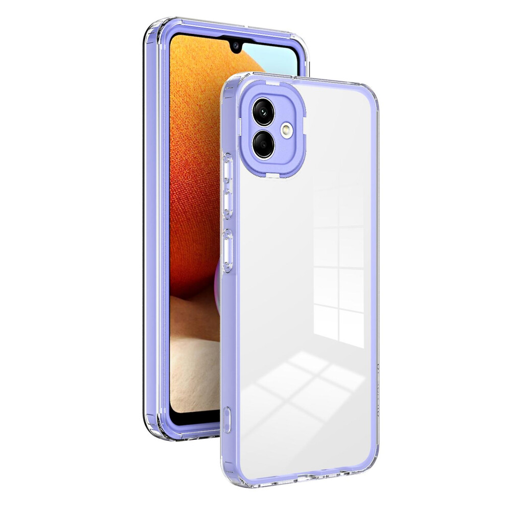 (Purple) Transparent Pc Case For Samsung Galaxy A04 For Samsung Galaxy A04 Purple 9152243232081