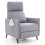 Costway Padded Recliner Armchair Push Back Single Sofa W/ Adjustable Footrest 1