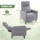 Costway Padded Recliner Armchair Push Back Single Sofa W/ Adjustable Footrest 7