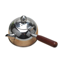 500Ml Single Handle Water Kettle Induction Samll Coffee Milk Tea Pot 304 Stainless Steel Outdoor Water Boiler Drinkware Gas Silver