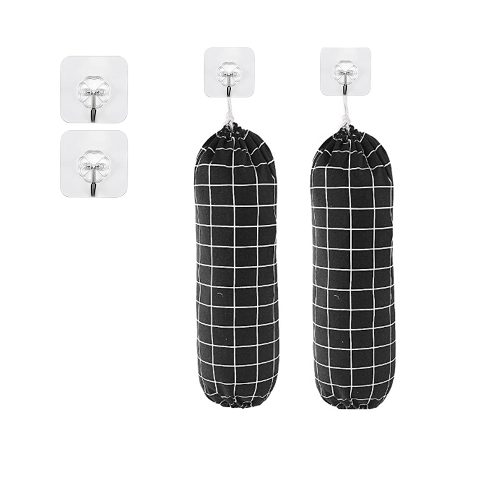 Plastic Bag Holder, Wall Mount Garbage Plastic Bag Organizer, Bag Storage Dispenser, Bag Holder for Kitchen Drawstring