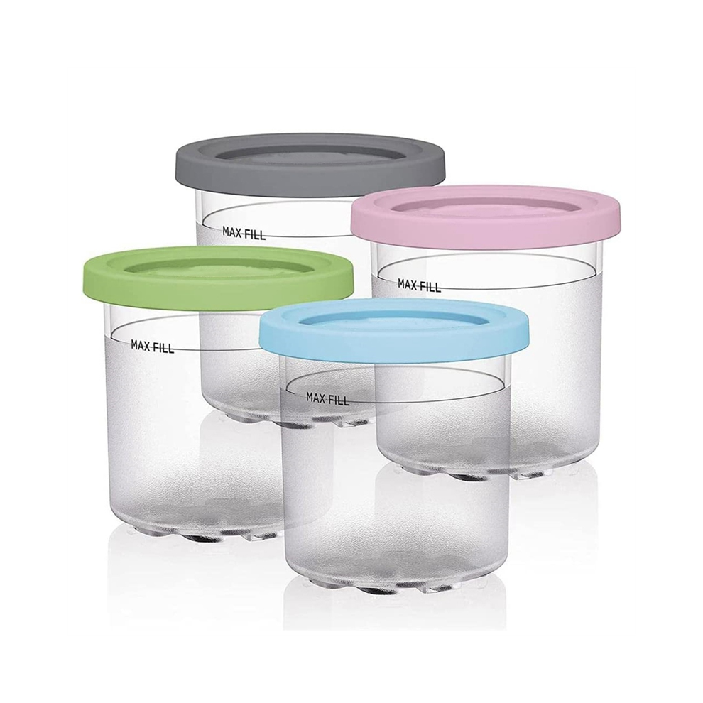 Ice Cream Pints Cup, Ice Cream Containers with Lids for Ninja Creami Pints NC301 NC300 NC299AMZ Series Ice Cream Maker