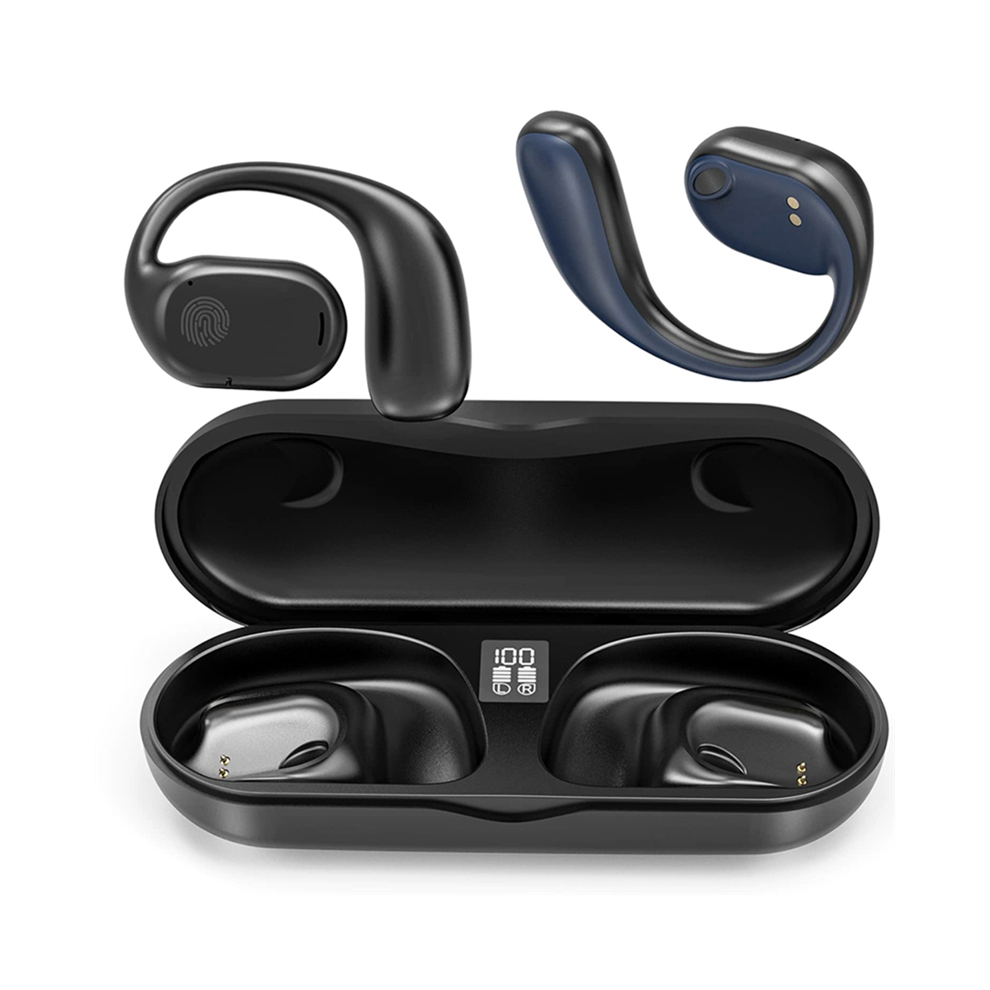 Open Ear Headphones, Bluetooth 5.3 Wireless Headphones True Wireless Open Ear Earbuds with Earhooks Sports Headphones