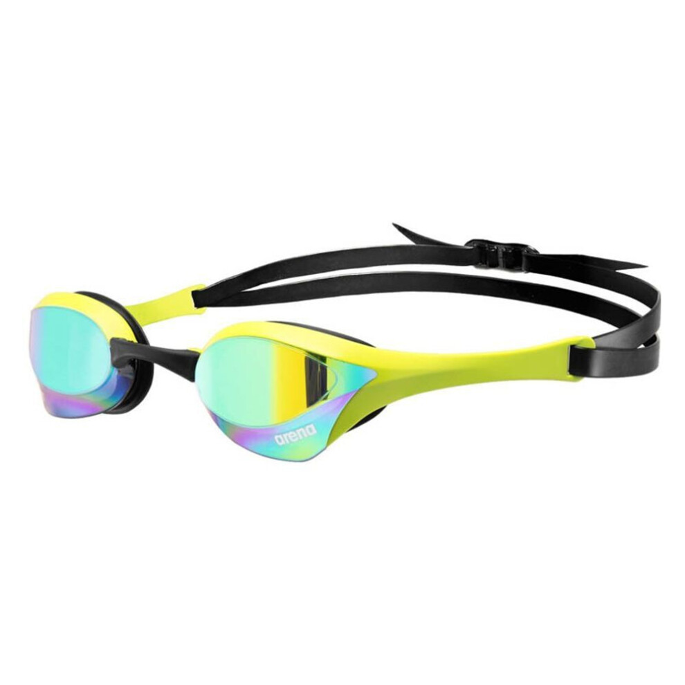 (Emerald/Cyber Lime) Arena Cobra Ultra Swimming Goggles Swipe Mirror Racing Unisex