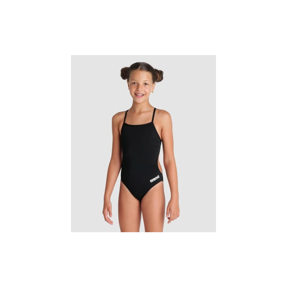 Arena (30) Girls Team Swimsuit Challenge Solid Uv Protection Swimwear Black