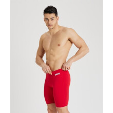 (28) Arena Team Men Swim Jammers Quick Dry Stretch Fit Athletic Swimming Shorts - Red