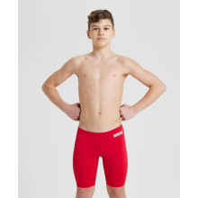 (22) Arena Team Boy Swim Jammer Solid Athletic One Piece Comfortable Swimwear - Red