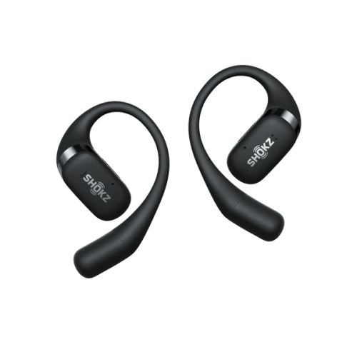 Shokz (Black) Shokz OpenFit Headphone Wireless Bluetooth Sweat Resistant Open Ear Construction