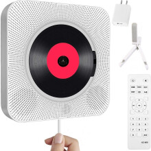Portable Cd Player With Bluetooth - Wall Mountable Home Audio With Fm Radio And Remote Control