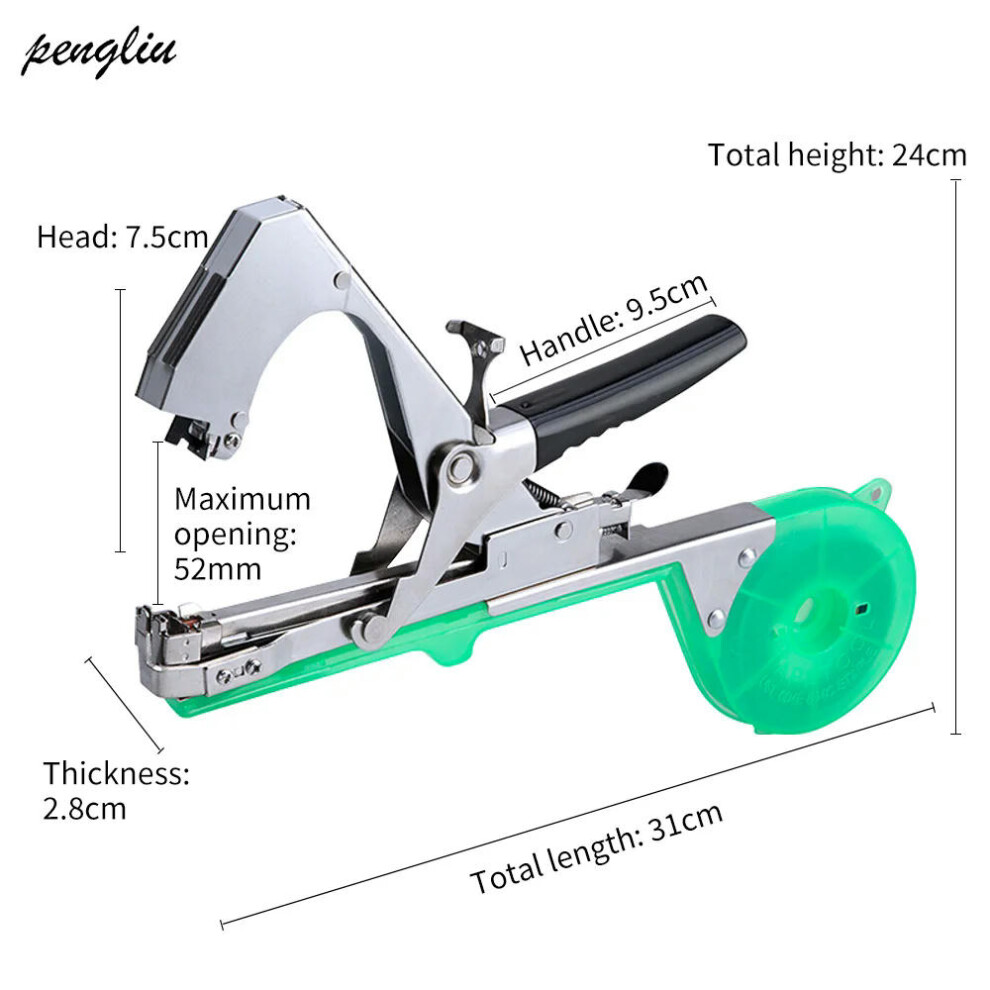 (1 pcs machine) New High Quality Plant Branch Hand Tying Staples +Tapener +TapesBinding Machine Flower Vegetable Garden tapetool  Garden Tools