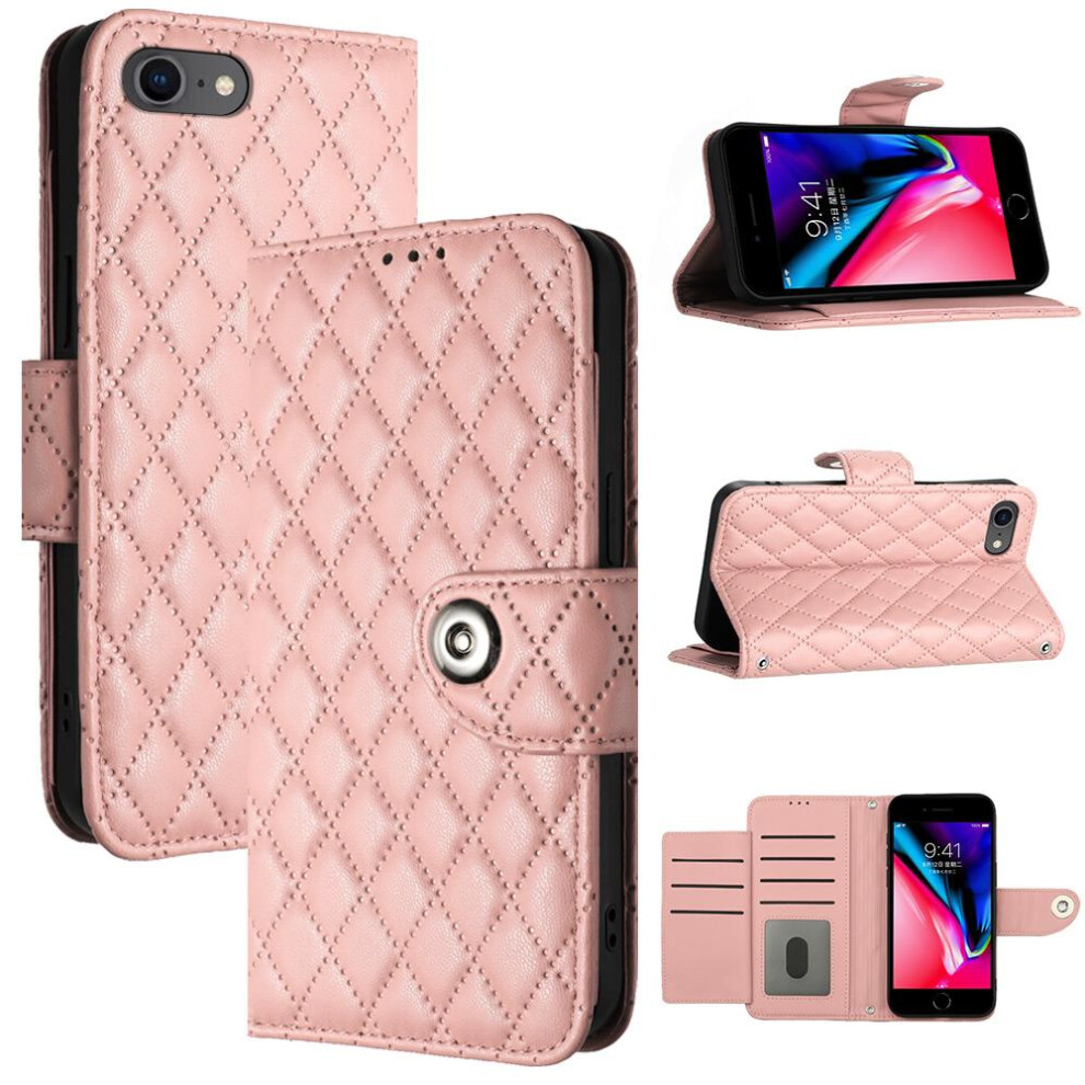 (Orange) Case For Iphone Se 2022/2020 Wallet Cover Shockproof Stylish Protective Wrist Strip Card Holder Orange 764762605728