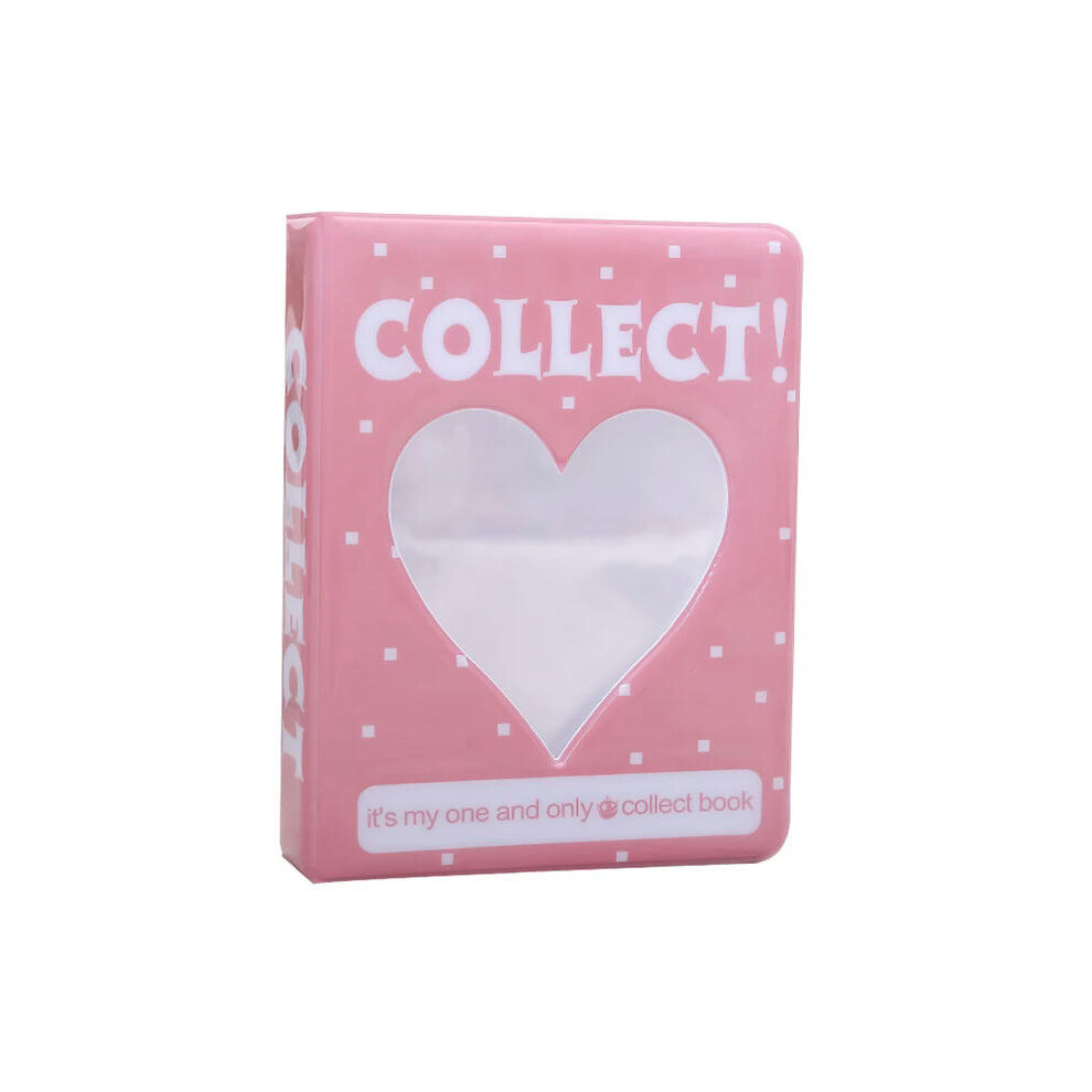 (D) Mini Cute Hollow Heart Photo Album Love Star Chasing Storage 3 Inch Photocards Holder