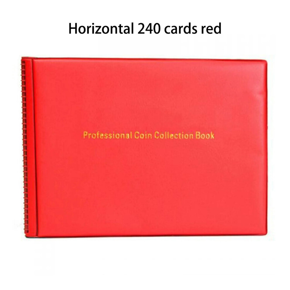 (240Red) New 240/120 Pockets 10 Pages Money Book Coin Storage Album For Coins Holder Collection Books High Quality Royal Coin Collection