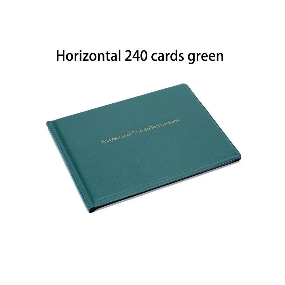 (240Green) New 240/120 Pockets 10 Pages Money Book Coin Storage Album For Coins Holder Collection Books High Quality Royal Coin Collection