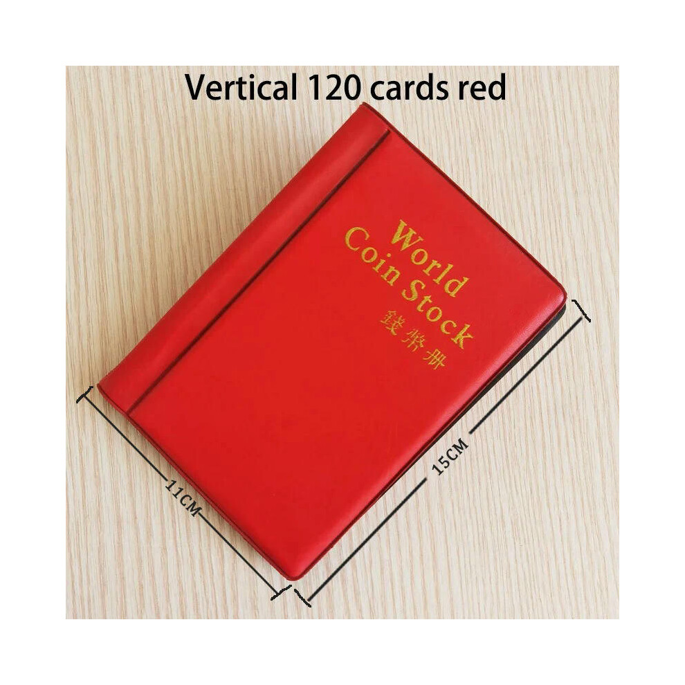 (120Red) New 240/120 Pockets 10 Pages Money Book Coin Storage Album For Coins Holder Collection Books High Quality Royal Coin Collection