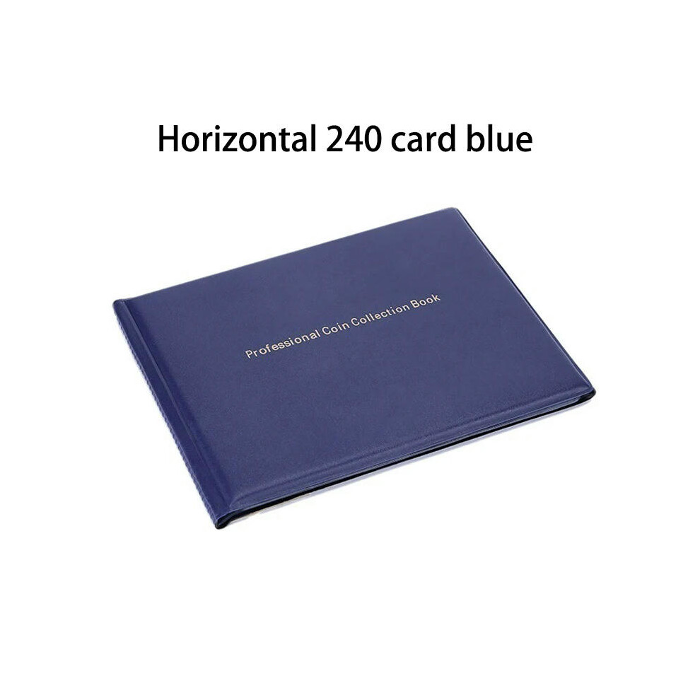 (240Blue) New 240/120 Pockets 10 Pages Money Book Coin Storage Album For Coins Holder Collection Books High Quality Royal Coin Collection