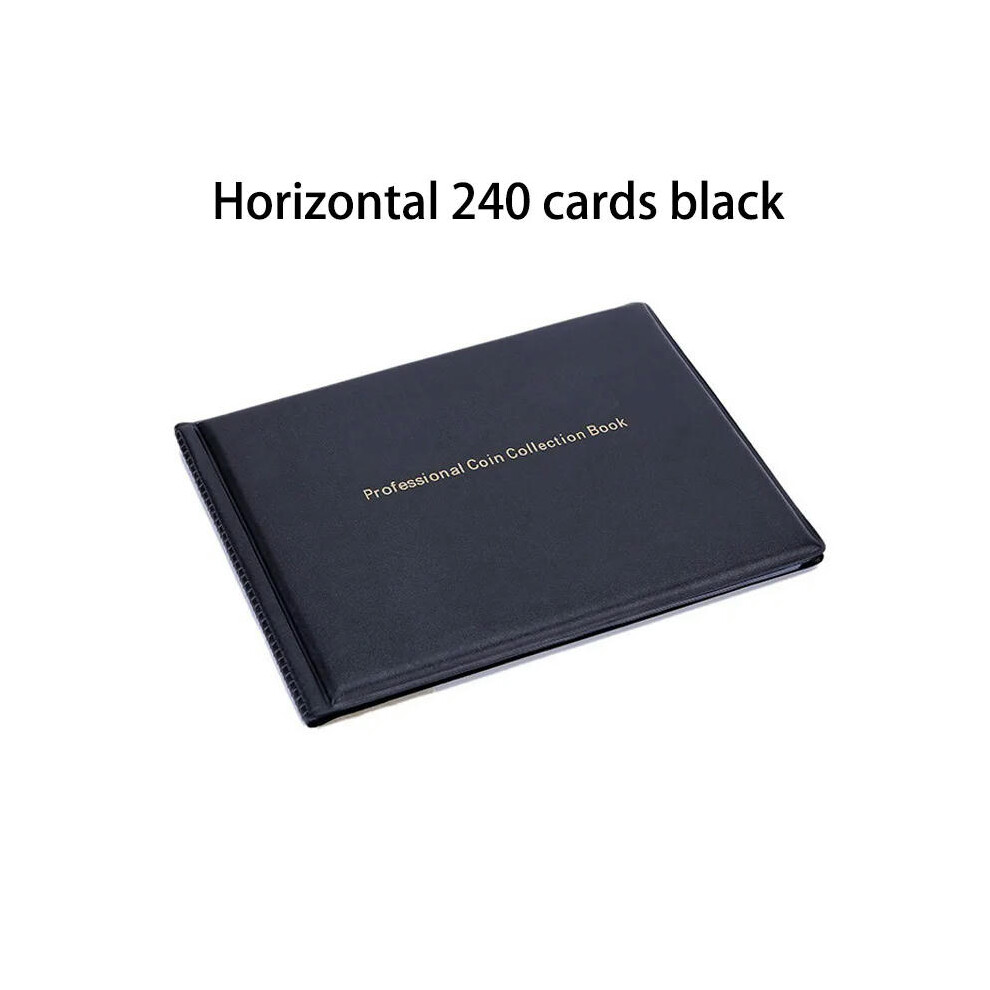 (240Black) New 240/120 Pockets 10 Pages Money Book Coin Storage Album For Coins Holder Collection Books High Quality Royal Coin Collection