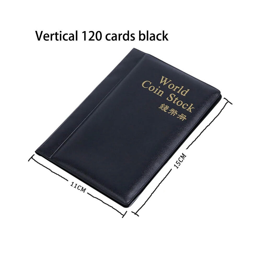 (120Black) New 240/120 Pockets 10 Pages Money Book Coin Storage Album For Coins Holder Collection Books High Quality Royal Coin Collection