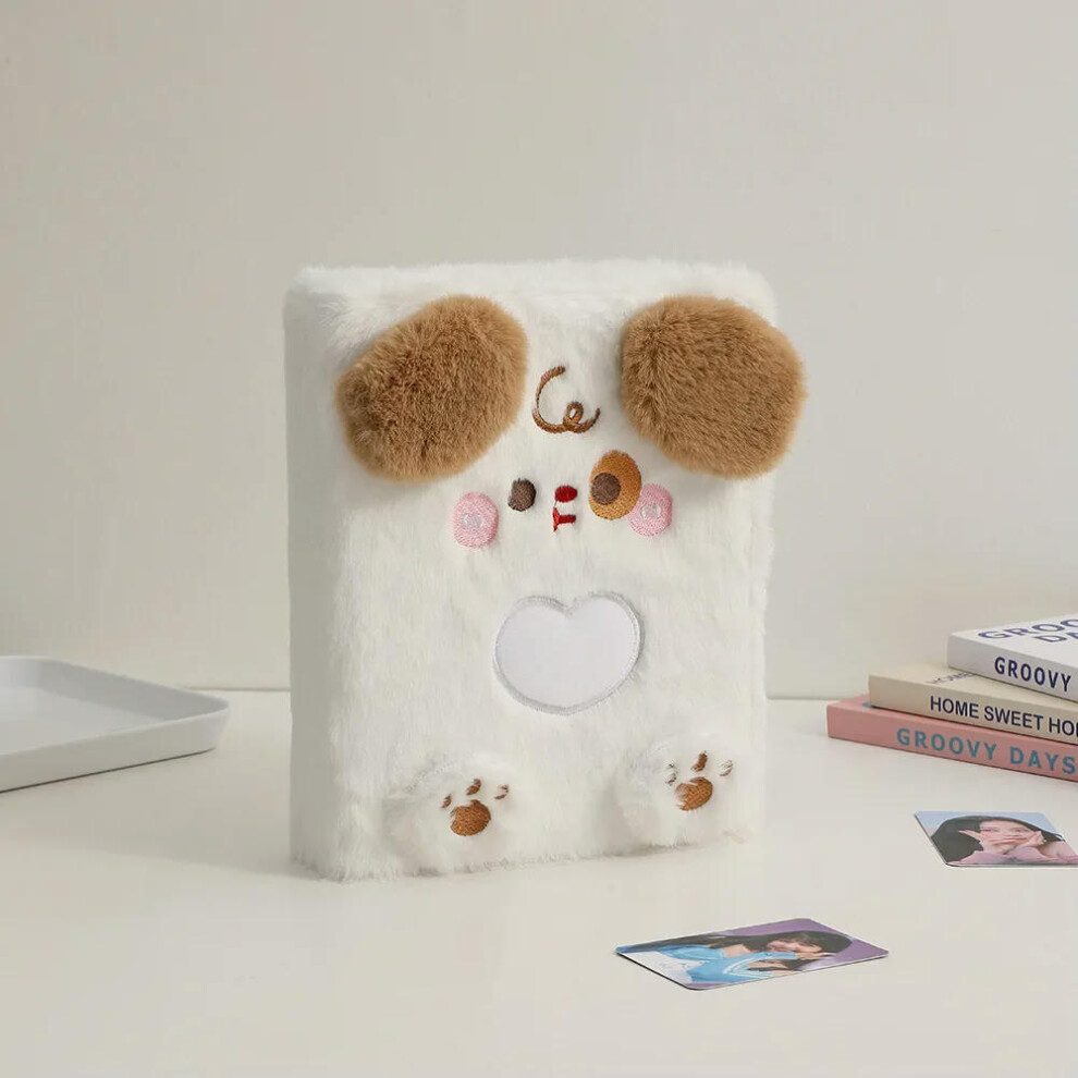 (Only cover-S6) IFFVGX A5 Binder Photocard Holder Cute Plush Photo Album Kpop Idol Photocards Collect Book Student School Notebook Stationery