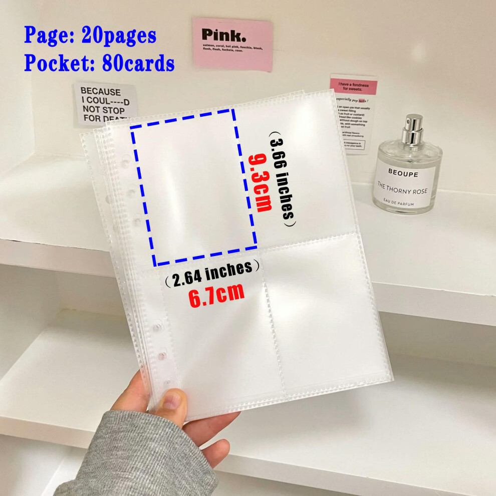 (20pcs 4grids-C7-mosh) IFFVGX A5 Binder Photocard Holder Cute Plush Photo Album Kpop Idol Photocards Collect Book Student School Notebook Stationery