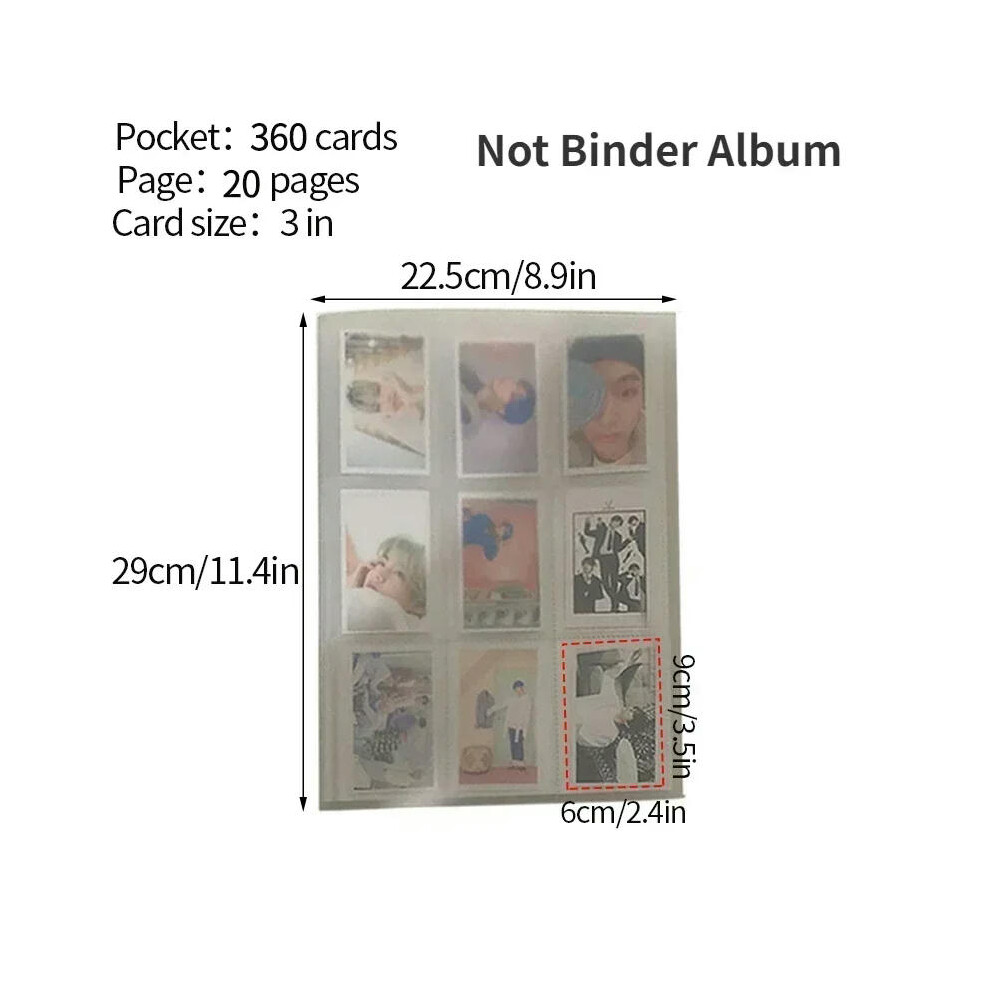 (360cards) Large Capacity Photocard Binder Kpop Photo Album Name Card Collect Book Idol Kpop Photocard Album Photocard Holder Book í¬í ì¹´ë ë°ì¸