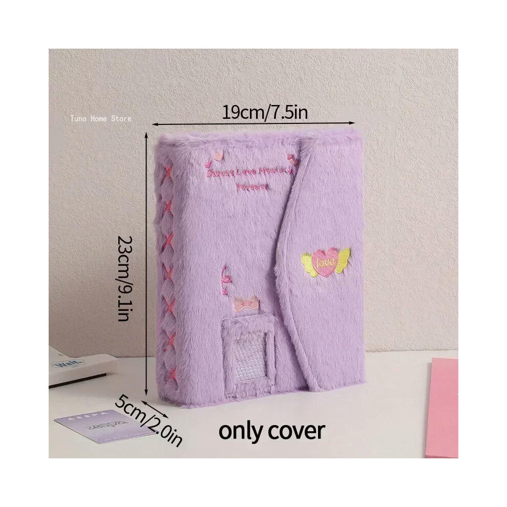 (S2 only cover) Plush A5 Binder Photo Album Kpop Idol card Photo Album Photocard Holder Poka Binder kpop card binder Book binding machine í¬ì¹´ ë°ì