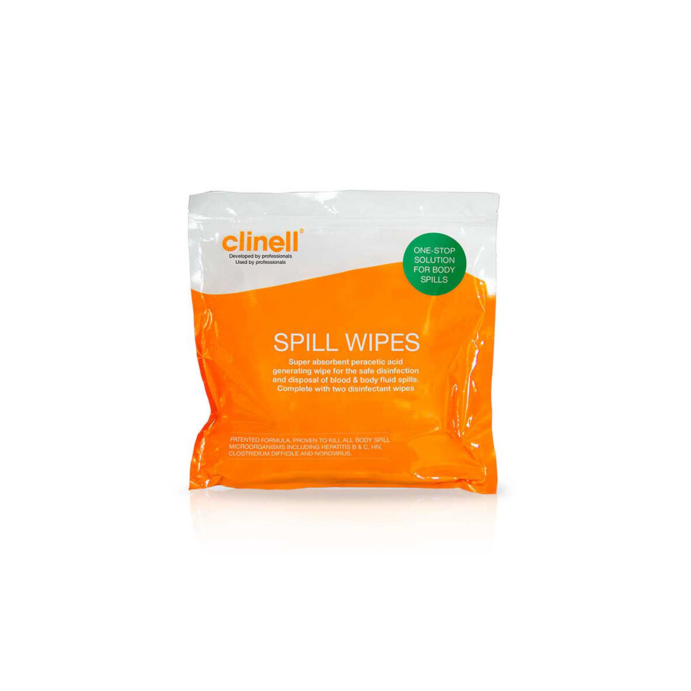 CLINELL SPILL WIPES WHITE