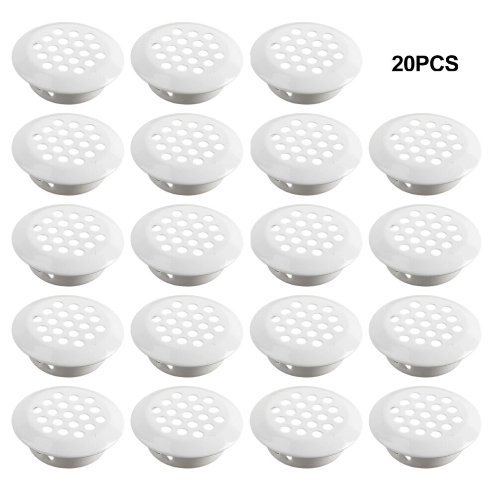 20Pcs/Pack Ventilation For Bathroom Stainless Steel Round Vent Grille Kitchen 9152243252874