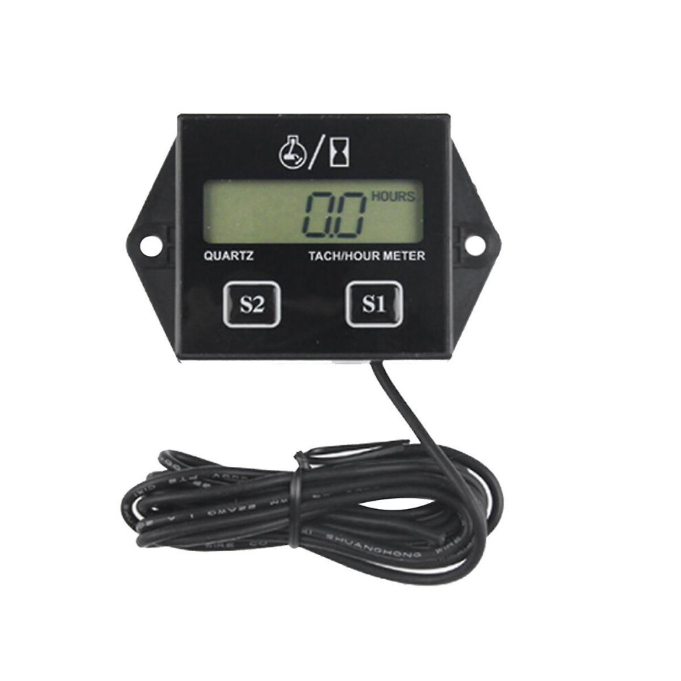 Engine Digital Display Tach Hour Meter Gauge Inductive Speedometer Car Stroke Tachometer Motorcycle Lawn Mower 9152243256506