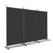 3-Panel Folding Room Divider Privacy Screen - Freestanding, Iron Frame, Waterproof Fabric, Easy Assembly, Flexible Dual-Hinge Partition