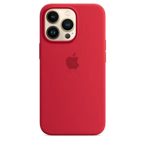 (Red) Liquid silicone case for iPhone14Pro, Magsafe, soft to touch
