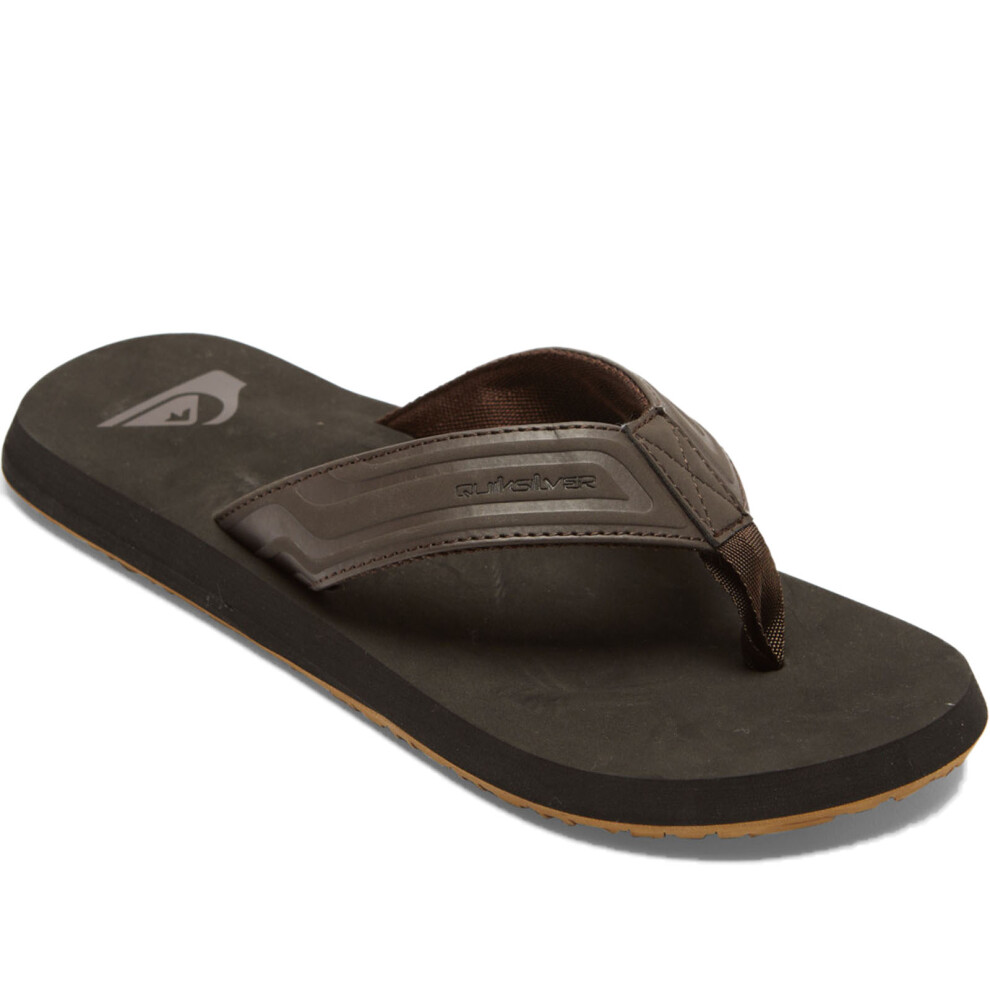 (11 UK, Brown 1) Quiksilver Mens Monkey Wrench Core Summer Beach Sandals Flip Flops