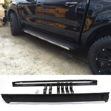 Ford Ranger T6 2011-On Running Boards Side Steps Black & Silver OEM Style
