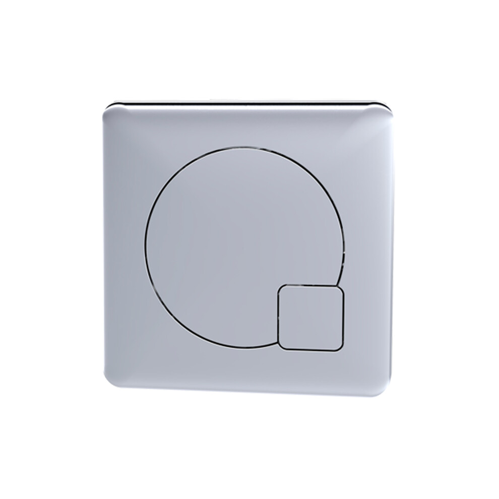 Nuie Square Dual Flush Push Button Chrome