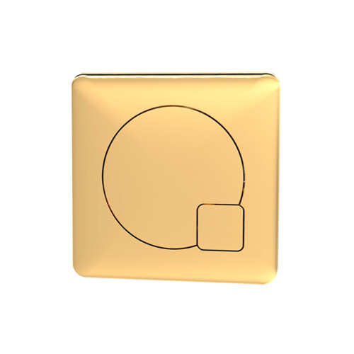 NES Home Nuie Brushed Brass Square Concealed Cistern Flush Button