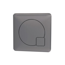 Nuie Square Dual Flush Push Button Gun Metal