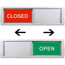 (Silver-open close sign) Open Closed Sign, Open Signs Privacy Slide Door Sign Indicator