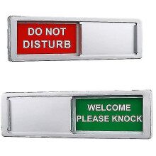 (Silver-do not disturb sign) Open Closed Sign, Open Signs Privacy Slide Door Sign Indicator