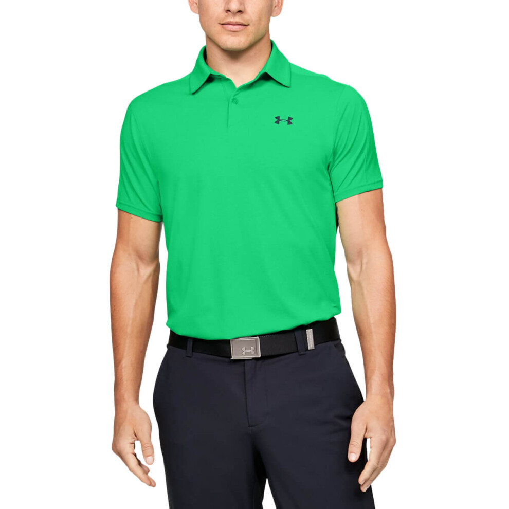 (S, Vapor Green) Under Armour Mens Vanish Wicking Stretch Golf Polo Shirt